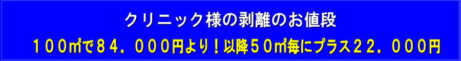 剥離清掃のお値段のご説明